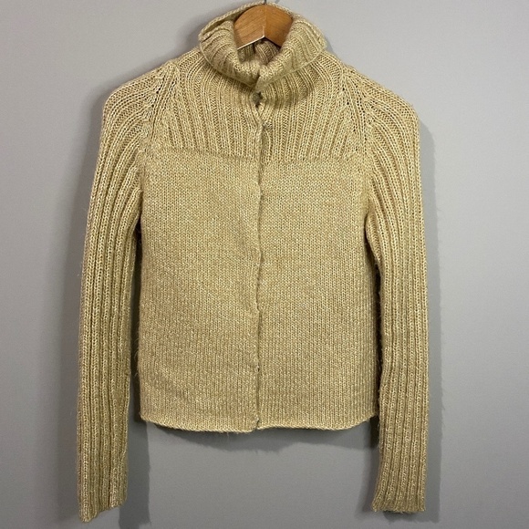 Kenzie Cable Knit Long Sleeve Snap-up Cardigan Sweater Women's Size Small‎ - Picture 1 of 11
